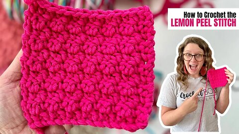 How to Crochet the Lemon Peel Stitch 🍋 #crochetstitches