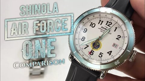 Comparing the 40mm and 49mm limited edition Shinola Air Force One watches