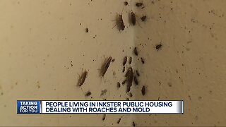 Mother and children battle cockroach infestation in Inkster public housing