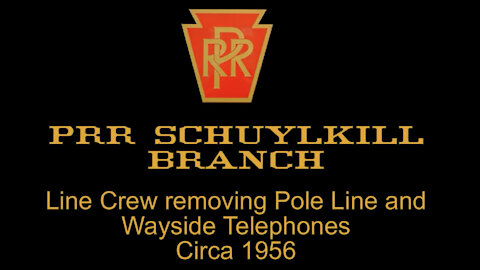 PRR Schuylkill Branch Pole Removal ~1956
