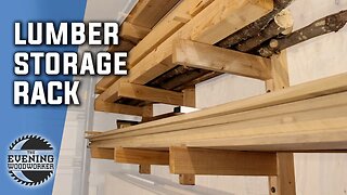 The EASIEST Lumber Storage Rack! | Evening Woodworker