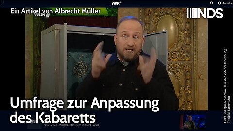 Umfrage zur Anpassung des Kabaretts | Albrecht Müller | NDS-Podcast