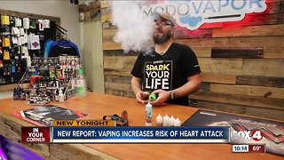 New study says vaping could increase risks of heart attack