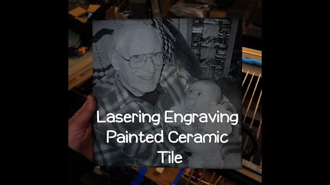 Laser Engraving Painted Ceramic Tile