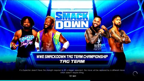 WWE Friday Night Smackdown The New Day vs The Usos for the Undisputed WWE Tag Team Championships