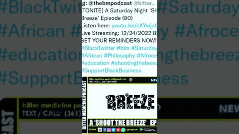 "Shoot the Breeze" Ep. 80 tonight 8PM EST. 🔫🔫TUNE IN! #shorts 🩳🩳 #shootthebreeze 🍃