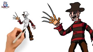 How to Draw Freddy Krueger - A Nightmare on Elm Street Art