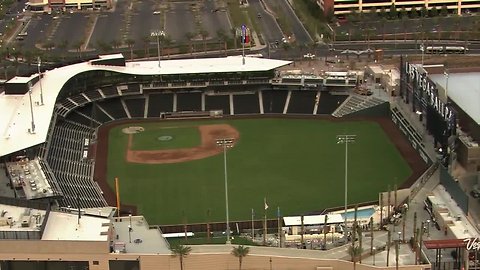 Chopper 13 view of the Las Vegas Ballpark before home opener