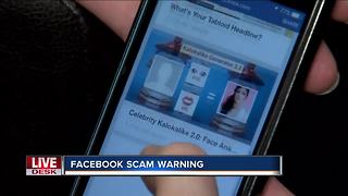 Facebook privacy warning about quiz scams