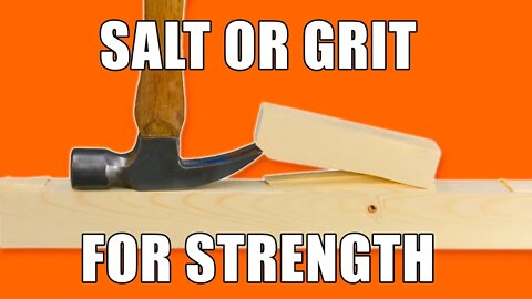 Strength Testing Salt and Grit on Woodworking Glue Joints