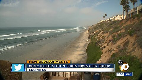 Money to help stabilize Encinitas bluffs comes after tragedy