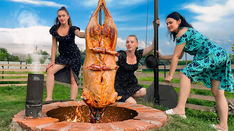 Juicy Cooking of Whole Lamb, Delicious Chicken and Tender Fish