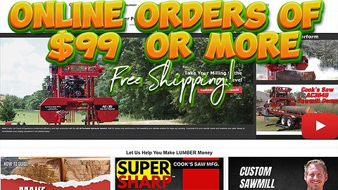 Cooks Saw Online Order of $99 or More is Free Shipping!