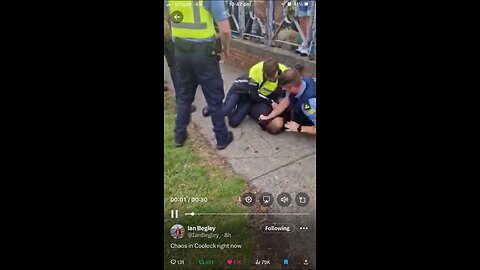Irish police Garda arresting Irish people who protesting against houses being built for migrants