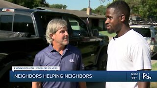 Two men restore hope for Tulsa business owner after lawn equipment stolen