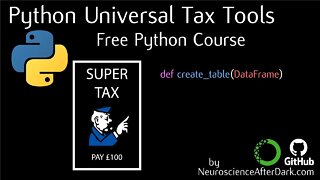 How to Create the Tax Threshold csv Files for the the Universal Tax Calculator Free Python Course