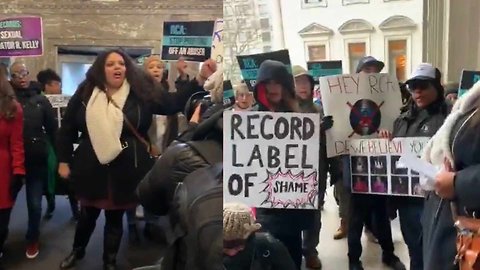 R. Kelly Protestors at RCA Headquarters to Demand They Drop Singer