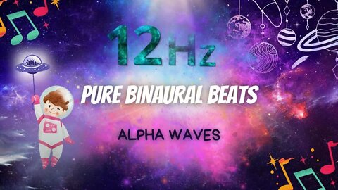 Pure Binaural Beats ⭐12 Hz Alpha Waves ⭐Autogenic training ⭐Active recall⭐