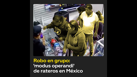 Captan a banda delictiva robando un negocio en Tlaxcala, México