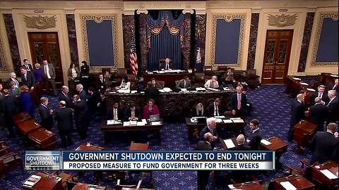 Government shutdown expected to end tonight