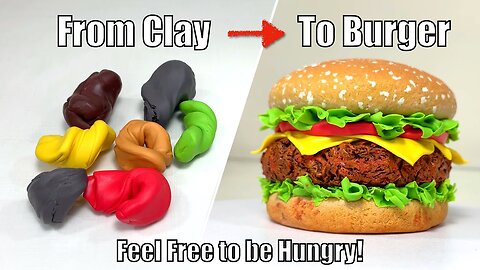 Tasty Burger Made with Polymer clay