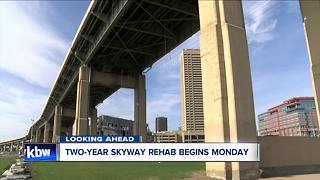 Skyway lane closures begin Monday