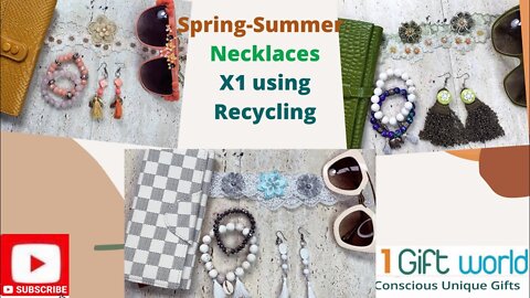 Making Spring Necklaces | Summer Necklaces |using Recycled Materials