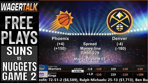 Phoenix Suns vs Denver Nuggets Game 2 Predictions, Picks and Odds | NBA Playoffs 5/1