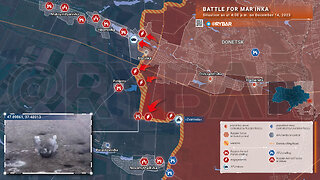 Ukraine War, Rybar Map for December 14th, 2023 Ukraine Drone Raid, and Battle in Marinka
