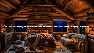 🎧 ASMR Epic Heavy Rain With Powerfull Thunders Sounds For Sleep Studying Relaxation