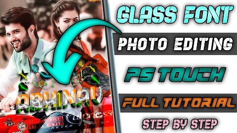 GlasS FonT EditinG 2023 | PS ToucH GlasS FonT EdItInG | HoW tO MakE GlasS FonT EditinG 2023