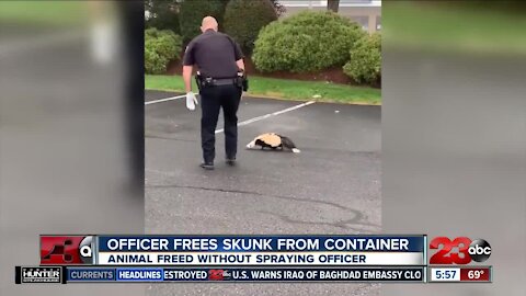 Check This Out: Officer frees skunk