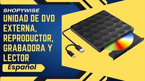 Unidad de DVD externa, reproductor, grabadora y lector