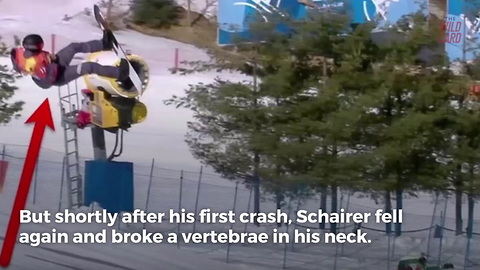 Olympian Snowboarder Breaks His Neck In Scary Fall