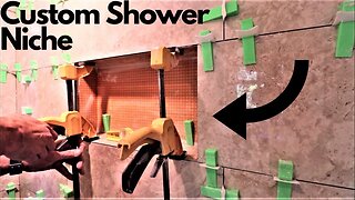 Fully Mitered Modern Shower Niche! Shower Remodel Finished!