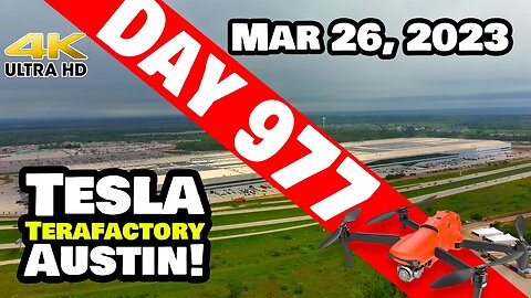 MORE PROGRESS AT GIGA TEXAS! - Tesla Gigafactory Austin 4K Day 977 - 3/26/23 - Tesla Terafactory TX