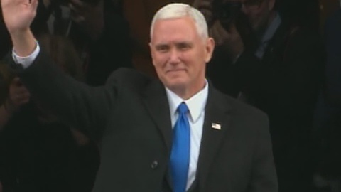 Presidential Inauguration 2017: Vice President-elect Mike Pence arrives at Capitol