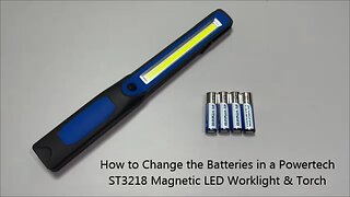 How to Change the Batteries in a Powertech ST3218 Magnetic LED Worklight & Torch