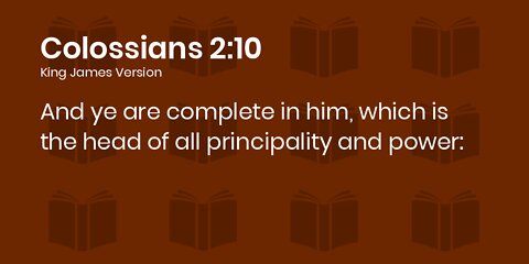 We are Complete in Him Colossians 2 10