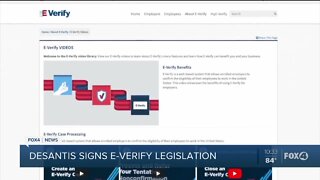 Governor DeSantis signs E-Verify lesgislation