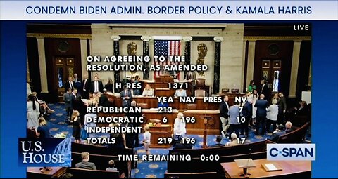 House voted YES to condemn Kamala Harris handling of Southern Border