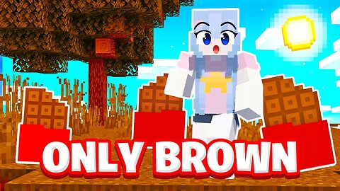 🤎Minecraft BUT I can only build with BROWN