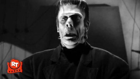 House of Dracula (1945) - Frankenstein Burns the Lab Down Scene