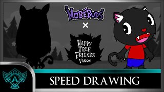 Speed Drawing: Happy Tree Friends Fanon - Emo | Mobebuds Style