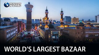 Take a tour at Xinjiang International Grand Bazaar in Xinjiang, China