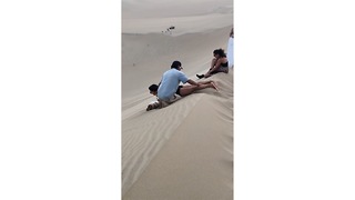 Incredibly funny Sandboarding fail....watch till the end