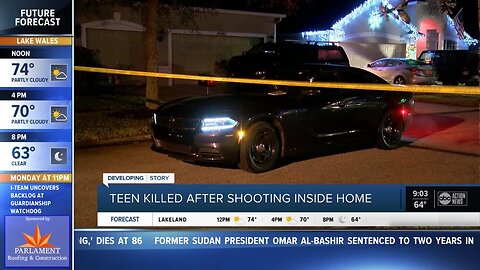 No adult home when teen shot at police officer's home