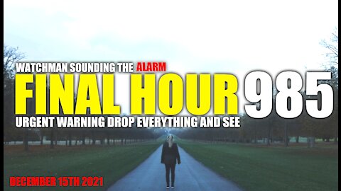 FINAL HOUR 985 - URGENT WARNING DROP EVERYTHING AND SEE - WATCHMAN SOUNDING THE ALARM