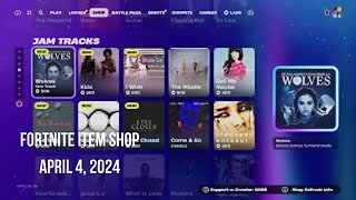 Fortnite Item Shop|April 4, 2024(*New* Jam Tracks & Emotes)