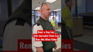 Uneducated Rent-a-Cop Tells Journalist That He Can Not Film in State Building #1stamendment #shorts